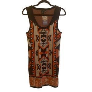 T/O Sweaters Geometric Print BodyCon Dress